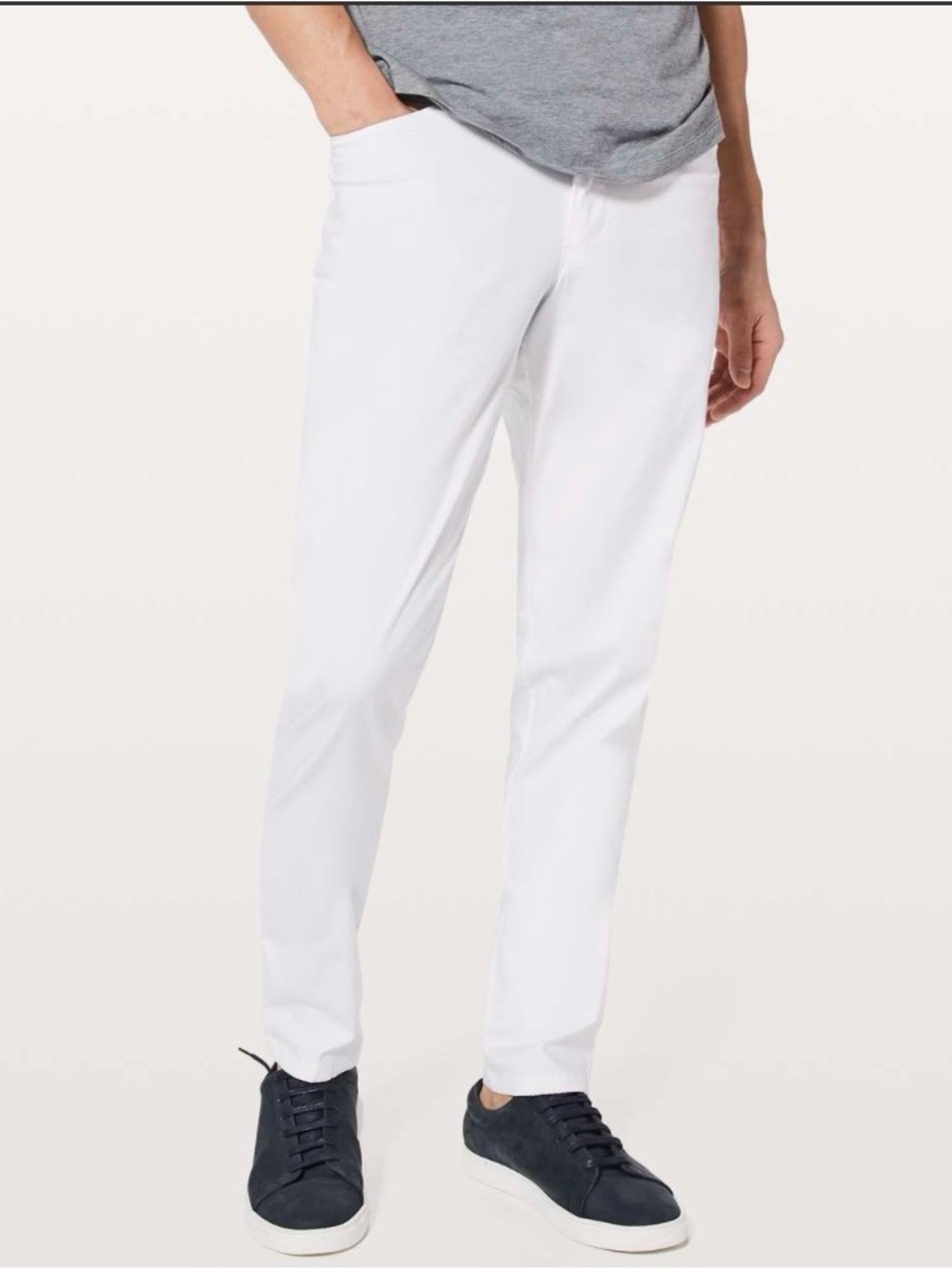 Lululemon ABC Pant Slim *Swift Cotton 34" White Size 36